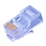 Konektor STP RJ45 (8p8c), Cat5E, 30µm, drát - 100 ks