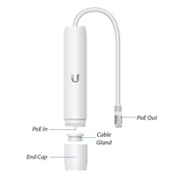 UBNT INS-3AF-O-G [Gigabitový venkovní PoE konvertor z aktivního PoE 802.3af na pasivní 24V/0,5A]