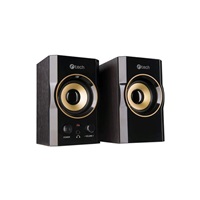 C-TECH repro SPK-11, 2.0, dřevěné, černo-zlaté, USB