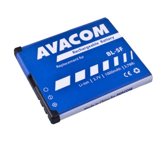 AVACOM bateria do telefonu komórkowego Nokia N95, E65, Li-Ion 3,6V 1000mAh (zapas BL-5F)