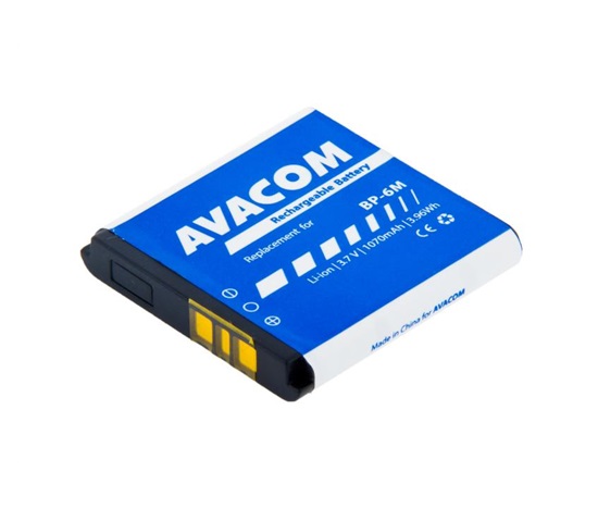AVACOM bateria do telefonu komórkowego Nokia 6233, 9300, N73 Li-Ion 3,7V 1070mAh (zapas BP-6M)