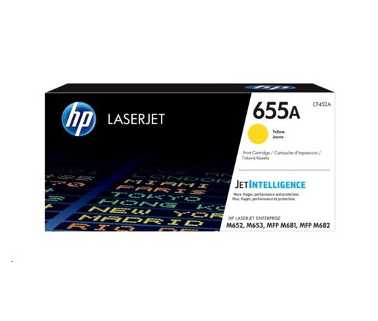 HP 655A Yellow Original LaserJet Toner Cartridge (CF452A) (10,500 pages)