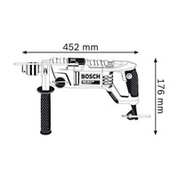 BOSCH GSB 162-2 RE příklepová vrtačka, 1500 W, velmi vysoký točivý moment, pro nejnáročnější použití