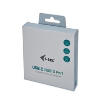 i-tec USB-C Metal 3-portový HUB s Gigabit Ethernet adapterem