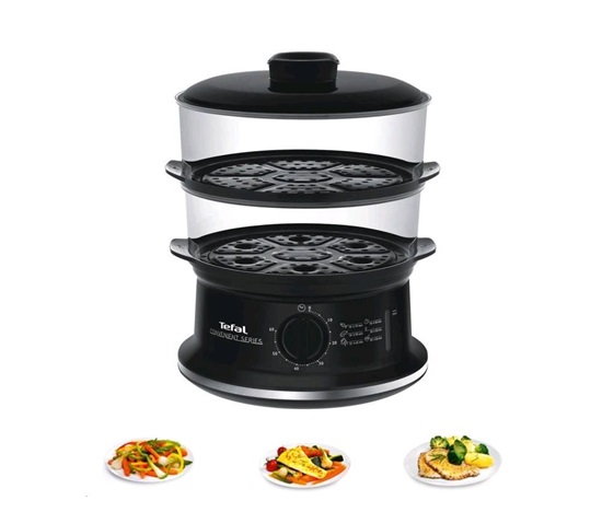 Tefal Convenient VC140131 parní hrnec, 900 W, 6 l, miska na rýži, černá