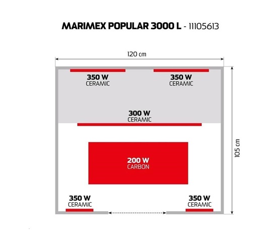 Marimex infrasauna Popular 3000 L