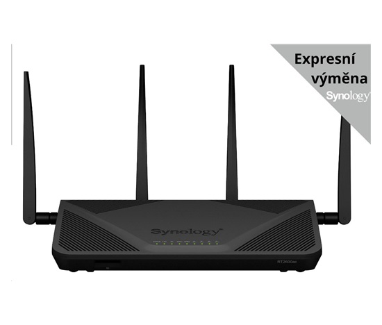 Synology RT2600AC MESH WiFi5 router (AC2350,2,4GHz/5GHz,4xGbELAN,1xGbEWAN,1xUSB2.0,1xUSB3.0,1xSD)