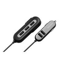 AVACOM CarHUB ładowarka samochodowa z wyjściem 3+2x USB, kolor czarny