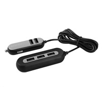 AVACOM CarHUB ładowarka samochodowa z wyjściem 3+2x USB, kolor czarny