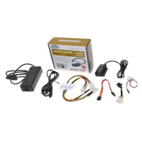 PREMIUMCORD USB 2.0 - IDE + SATA adapter s kabelem a přídavným zdrojem