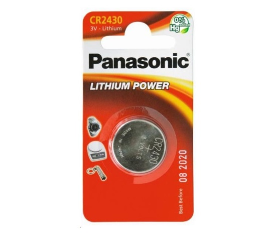 PANASONIC Lithiová baterie (knoflíková) CR-2430EL/1B  3V (Blistr 1ks)