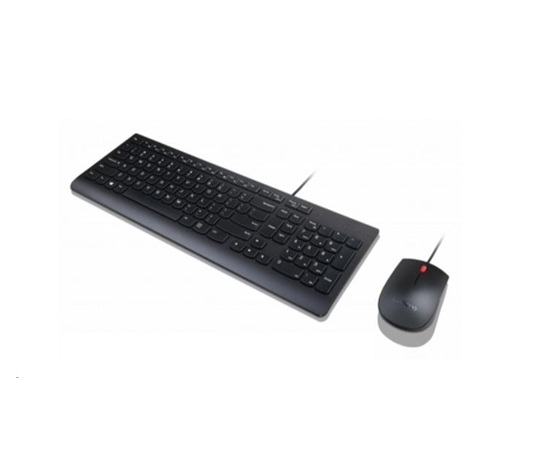 LENOVO klávesnice Essential Wired USB Keyboard + Mouse Set - USB, černá