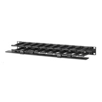 APC Horizontal Cable Manager, 1U x 4" Deep, Single-Sided with Cover