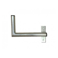 Držák antény na zeď u okna s pásem, pravé uchycení, galvanický zinek, délka 25cm, průměr 3,2cm