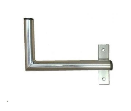 Držák antény na zeď u okna s pásem, pravé uchycení, galvanický zinek, délka 25cm, průměr 3,2cm