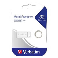 VERBATIM Flash Disk 32GB Metal Executive, USB 2.0, stříbná