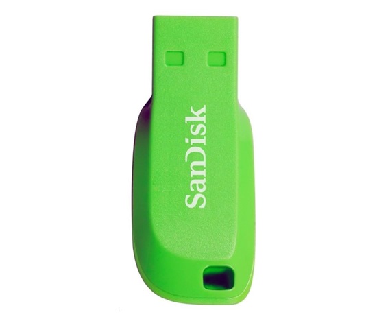 SanDisk Flash Disk 64GB Cruzer Blade, USB 2.0, zelená