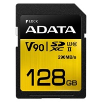 ADATA SDXC karta 128GB UHS-II U3 Class 10, Premier One (R: 290MB / W: 260MB)