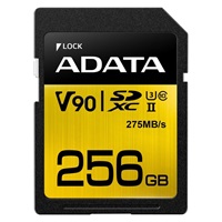 ADATA SDXC karta 256GB Premier One UHS-II U3 Class 10 (R:275/W:155 MB/s)
