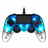Nacon Wired Compact Controller - ovladač pro PlayStation 4 - průhledný modrý