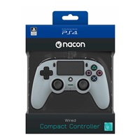 Nacon Wired Compact Controller - ovladač pro PlayStation 4 - šedý