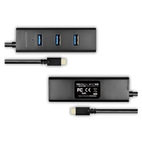 AXAGON HUE-S2C, 4x USB 3.0 CHARGING hub, złącze zasilania micro USB, kabel USB-C 40cm