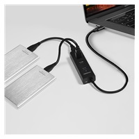 AXAGON HUE-S2C, 4x USB 3.0 CHARGING hub, złącze zasilania micro USB, kabel USB-C 40cm