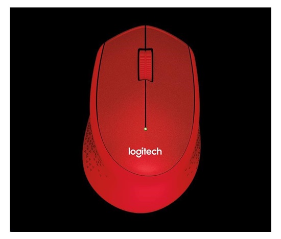 Logitech Wireless Mouse M330 Silent Plus, red