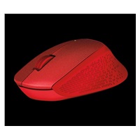 Logitech Wireless Mouse M330 Silent Plus, red