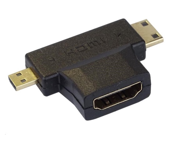 PremiumCord Adaptér HDMI na mini HDMI typ C a micro HDMI typ D