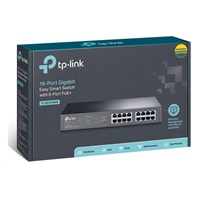 TP-Link Easy Smart switch TL-SG1016PE (16xGbE,8xPoE+,150W,fanless)
