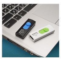 ADATA Flash Disk 128GB UV320, USB 3.1 Dash Drive, bílá/zelená