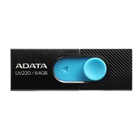 ADATA Flash Disk 64GB UV220, USB 2.0 Dash Drive, černá/modrá