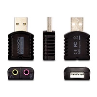 AXAGON ADA-17, USB 2.0 - zewnętrzna karta dźwiękowa HQ MINI, 96kHz/24-bit stereo, wejście USB-A