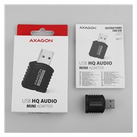 AXAGON ADA-17, USB 2.0 - zewnętrzna karta dźwiękowa HQ MINI, 96kHz/24-bit stereo, wejście USB-A