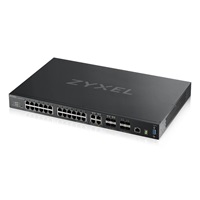 Zyxel XGS4600-32 L3 Managed Switch, 28x gigabit RJ45, 4x 10G SFP+, stackable, dual PSU