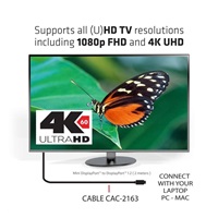 Club3D Kabel Mini DisplayPort na DisplayPort 1.2 4K60Hz UHD obousměrný, (M/M), 2m