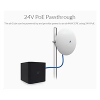 UBNT airCube ISP [router/AP 2.4GHz 802.11n, 2x2MIMO, 300Mbps, 4x10/100Mbps Ethernet, PoE passthrough]