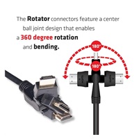 Club3D Kabel HDMI 2.0 4K60Hz UHD, 360 otočné konektory (M/M), 2m