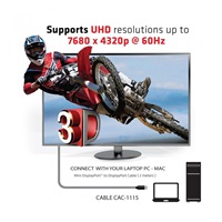 Club3D Adaptér mini DisplayPort 1.4 na DisplayPort 1.4, HBR3 8K60Hz/4K120Hz (M/M), 2m