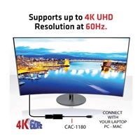 Club3D MINI DISPLAY PORT 1.4 MALE TO HDMI 2.0a FEMALE 4K 60HZ UHD/ 3D ACTIVE ADAPTER - HDR SUPPORT