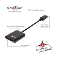 Club3D MST HUB 1X DP TO 2X DP