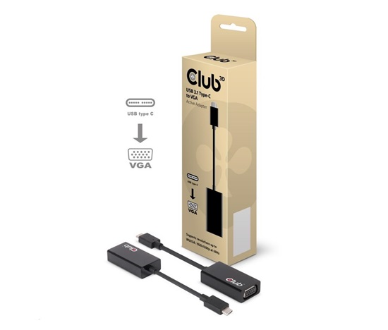 Club3D USB 3.1 TYPE C MALE to to VGA FEMALE Active Adapter