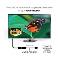 Club3D USB 3.1 TYPE C MALE to to VGA FEMALE Active Adapter