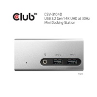Club3D Mini dokovací stanice USB 3.2 4K30Hz UHD (HDMI/DVI/4x USB 3.1/Ethernet/Audio)