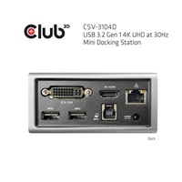 Club3D Mini dokovací stanice USB 3.2 4K30Hz UHD (HDMI/DVI/4x USB 3.1/Ethernet/Audio)