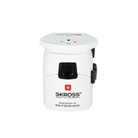 SKROSS cestovní adaptér PRO World, 6.3A max., uzemněný, vč. adaptéru pro ostatní vidlice, univerzální pro celý svět