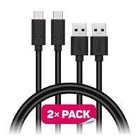 CONNECT IT Wirez USB-C (Type C) -> USB-A, USB 3.1 Gen 1, černý, 1 m (2 ks v balení)