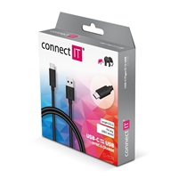 CONNECT IT Wirez USB-C (Type C) -> USB-A, USB 3.1 Gen 1, černý, 0,5 m