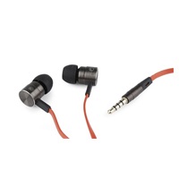 GEMBIRD sluchátka s mikrofonem MHS-EP-LHR pro MP3, kovová, Black